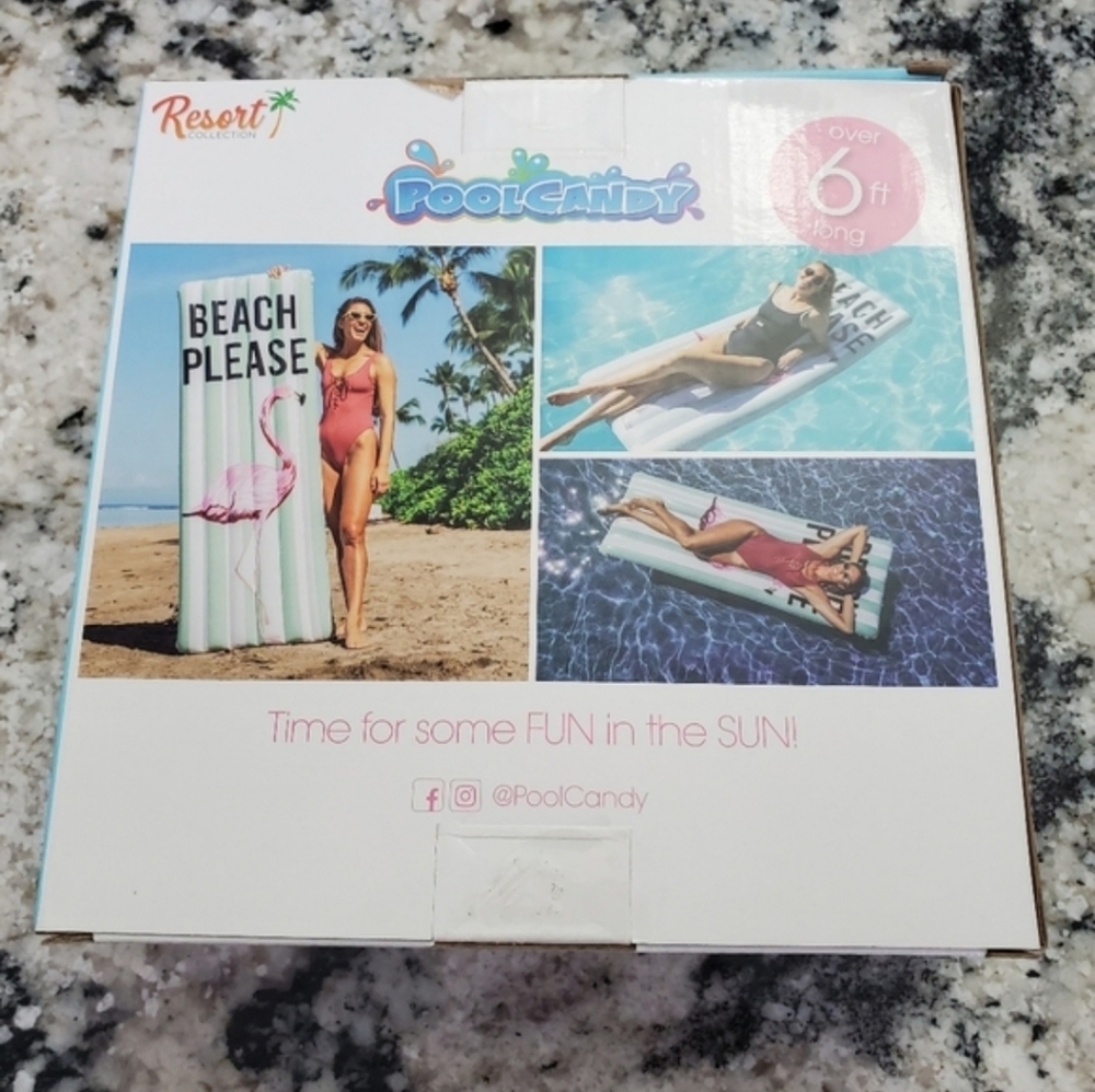 PoolCandy Beach Please Deluxe Pool Raft. NEW! - Picture 3 of 4